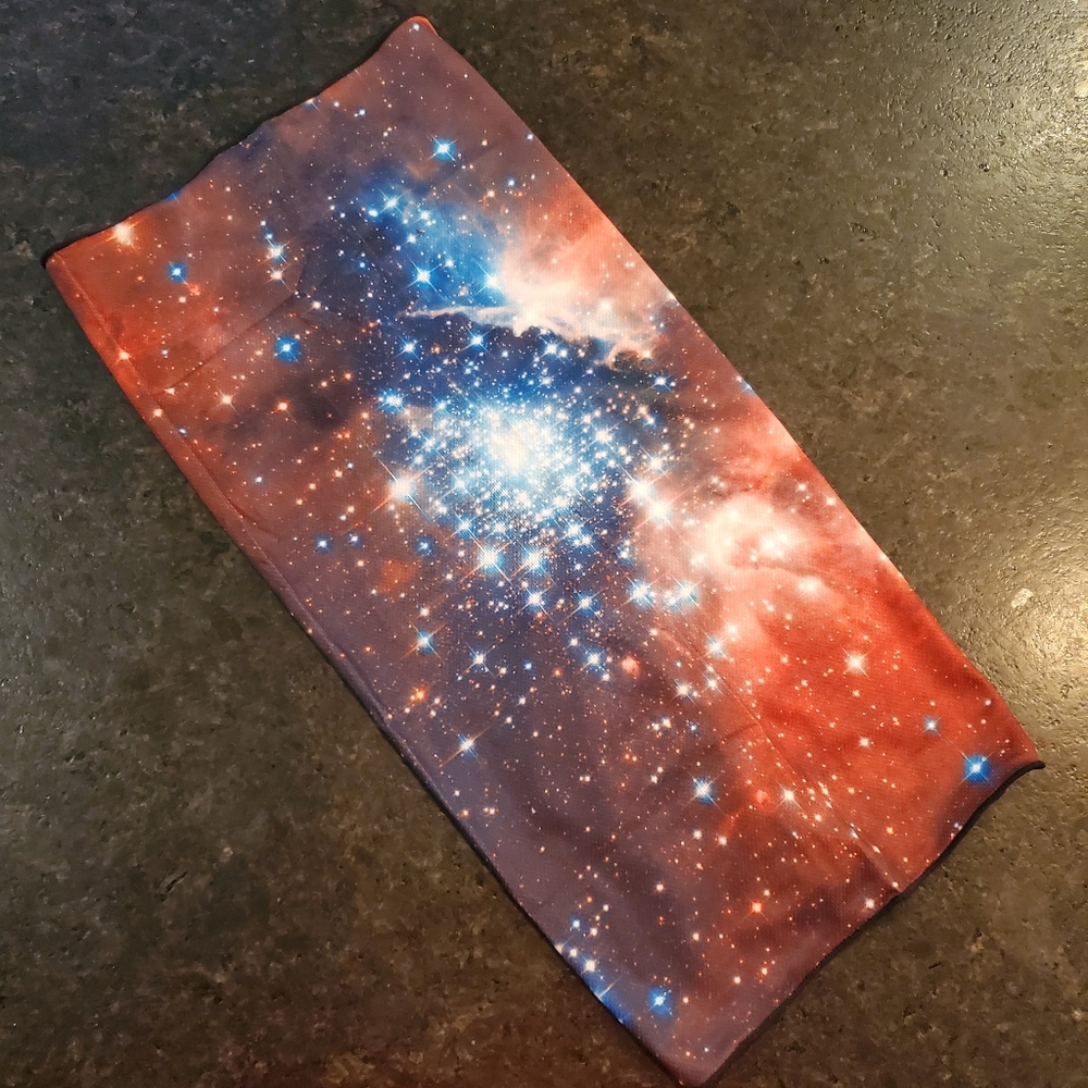 🐕 Orange & Navy Galaxy Neck Gaiter